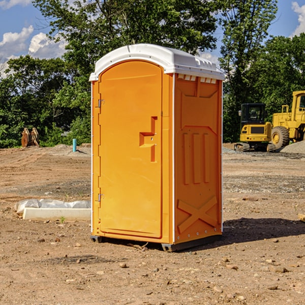 how often are the portable restrooms cleaned and serviced during a rental period in Strathmore New Jersey